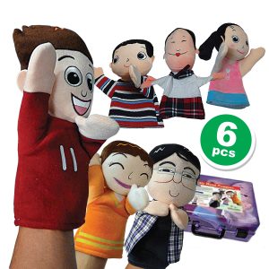 family hand puppets (6 pcs) set e