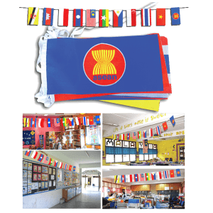 BENDERA ASEAN JENIS GANTUNG BERDERET - ITS Educational Supplies