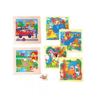 EDUCATIONAL WOODEN PUZZLES (SET OF 6) - ITS Educational Supplies