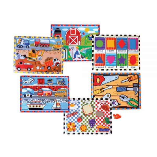 EDUCATIONAL WOODEN PUZZLES (SET OF 6) - ITS Educational Supplies