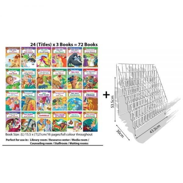 FAMOUS CLASSIC STORIES 24 TYPES + MINI BOOK RACK - ITSSB