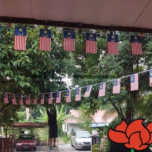bendera malaysia jenis gantung berderat (15 keping)