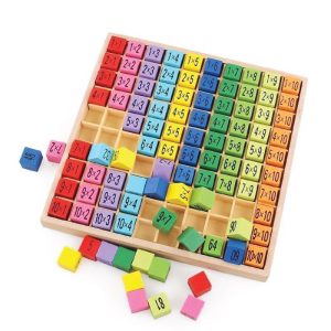 wooden multiplication puzzle (set of 2)