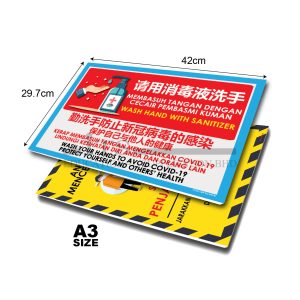 poster 3k untuk sekolah (mencegah covid 19) pasca pkp di sekolah