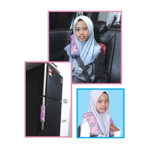 jahitan alas tali pinggang keledar