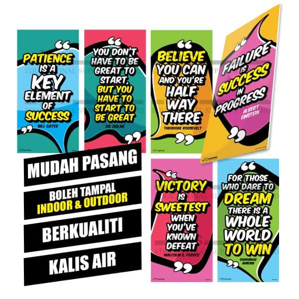 set poster motivational quotes (set of 6)