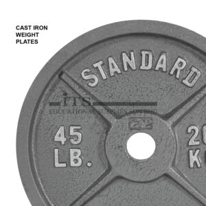 barbell and weights (cast iron) (1 set)