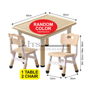 rectangle adjustable table and chair (1 set)