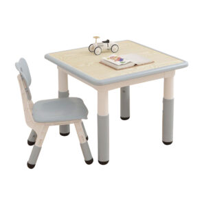 square adjustable table and chair (1 set)
