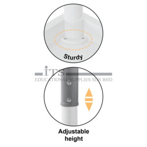 square adjustable table and chair (1 set)