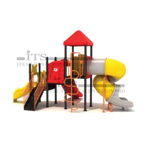 triple slide with climbing ladder