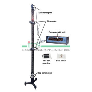 sistem photogate (bola keluli, pelepas dan penangkap & pemasa elektronik)
