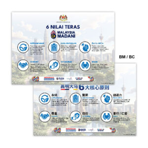 poster 6 nilai teras malaysia madani (bm/bc)