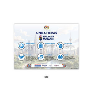 poster 6 nilai teras malaysia madani (bm/bc)